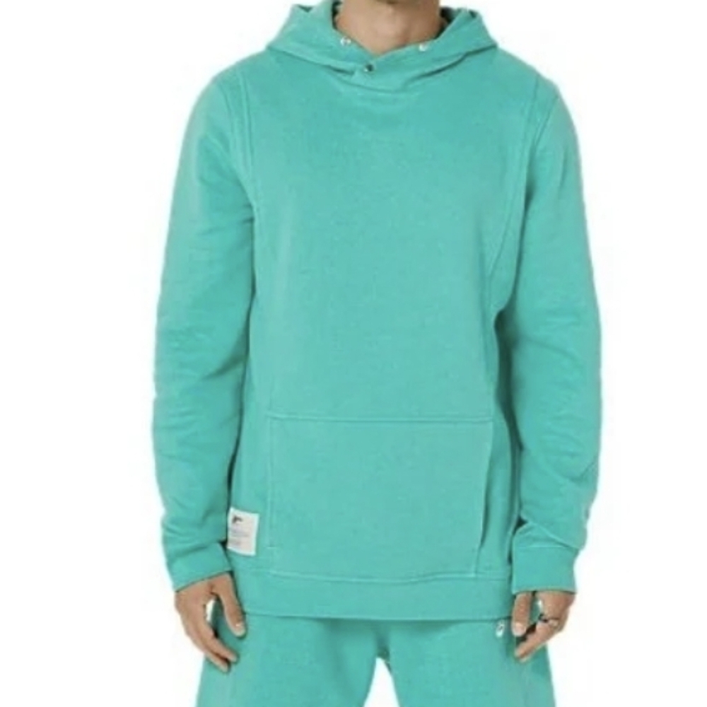 ASICS Unisex Teal Fleece Hoodie Xs